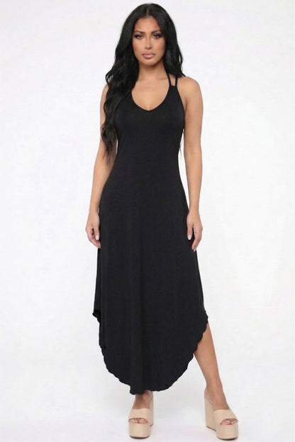Solid Cami Double Strap Loose fit Dress