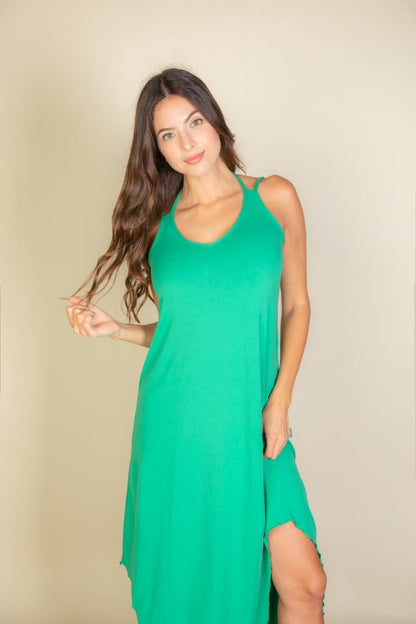 Solid Cami Double Strap Loose fit Dress (CAPELLA)