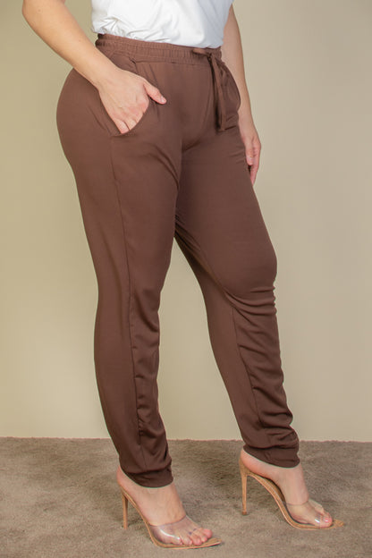 Plus Drawstring Waist Jogger Pants - Wholesale Capella Apparel