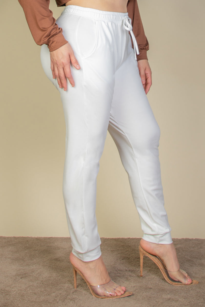 Plus Drawstring Waist Jogger Pants - Wholesale Capella Apparel