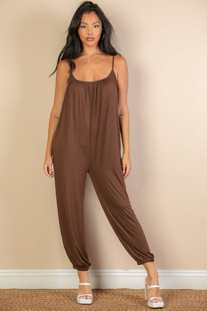 Sleeveless Jogger Jumpsuit - Wholesale Capella Apparel