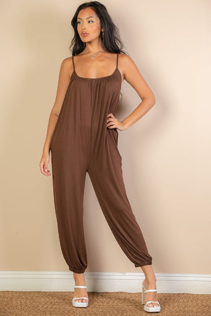 Sleeveless Jogger Jumpsuit - Wholesale Capella Apparel