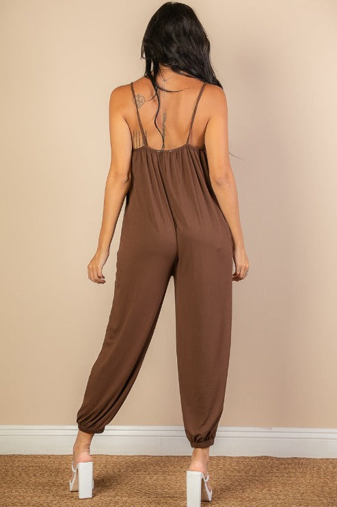 Sleeveless Jogger Jumpsuit - Wholesale Capella Apparel