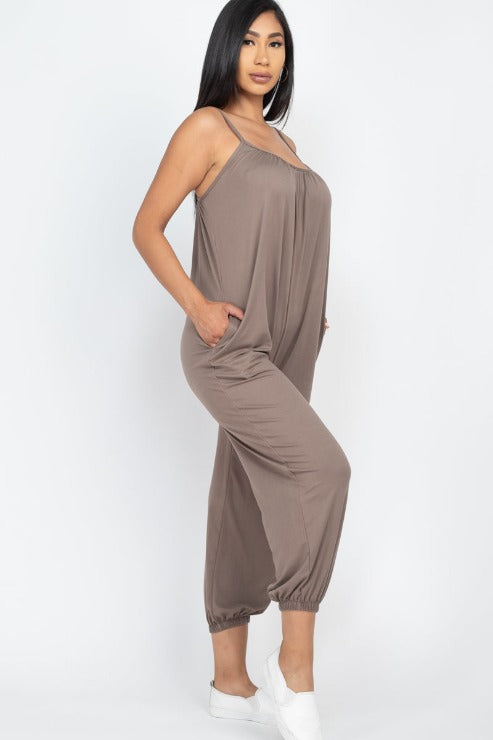 Sleeveless Jogger Jumpsuit - Wholesale Capella Apparel