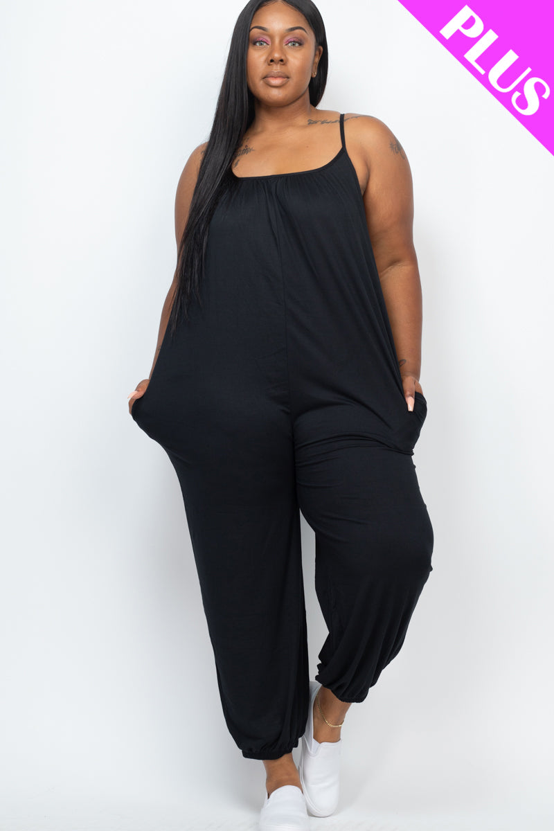 Plus Size Sleeveless Jogger Jumpsuit - Wholesale Capella Apparel