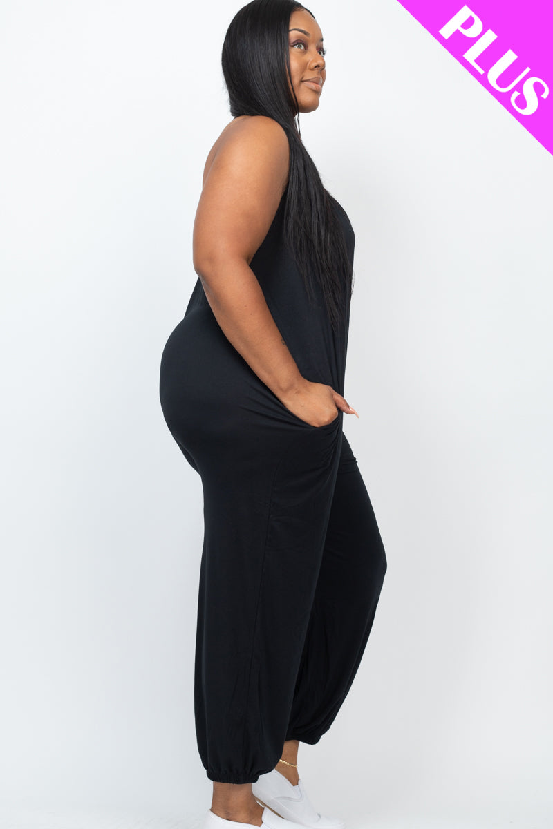 Plus Size Sleeveless Jogger Jumpsuit - Wholesale Capella Apparel