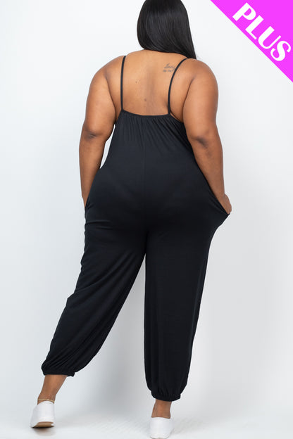 Plus Size Sleeveless Jogger Jumpsuit - Wholesale Capella Apparel