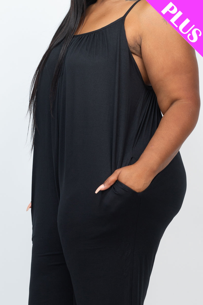 Plus Size Sleeveless Jogger Jumpsuit - Wholesale Capella Apparel