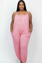 Plus Size Sleeveless Jogger Jumpsuit