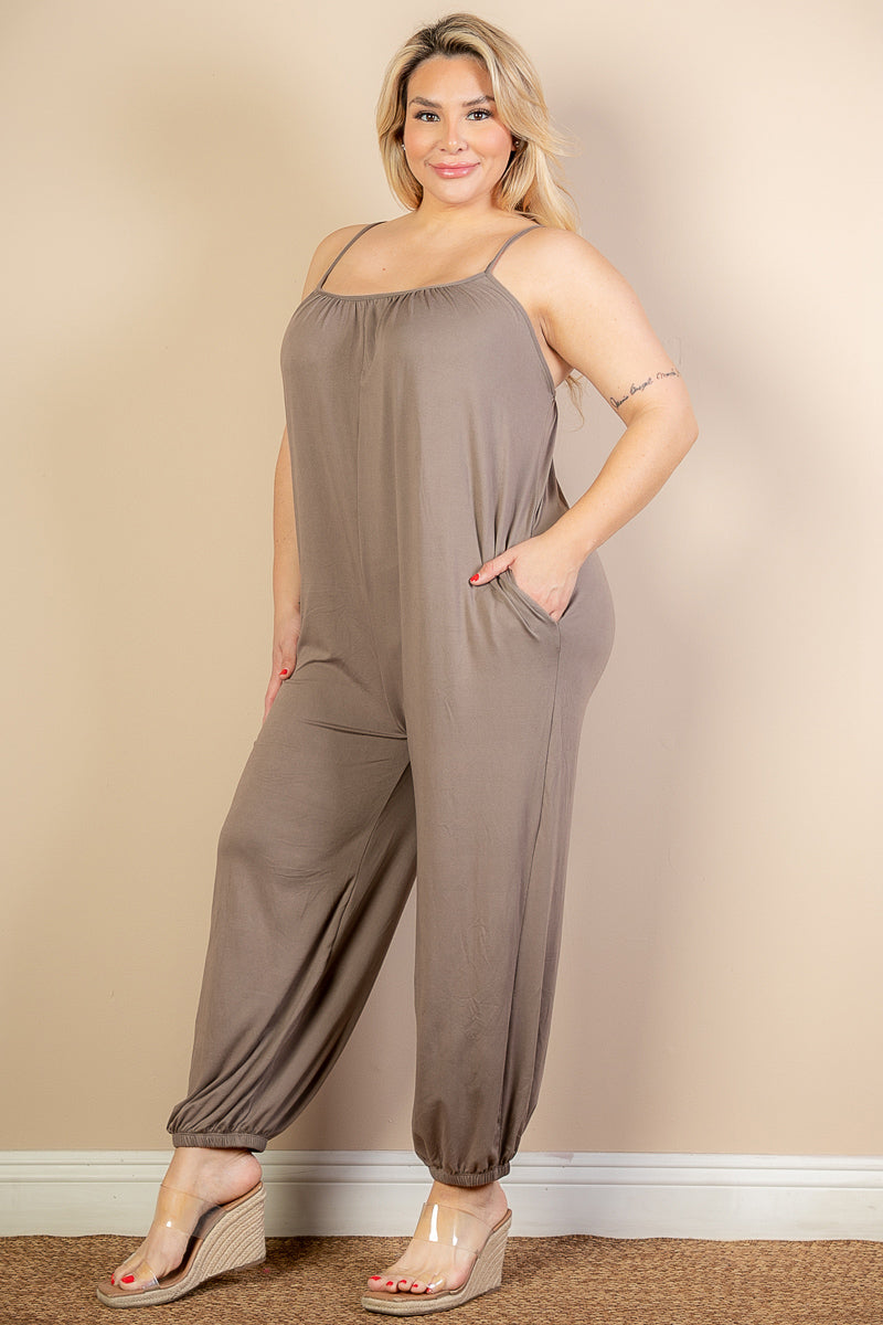 Plus Size Sleeveless Jogger Jumpsuit - Wholesale Capella Apparel