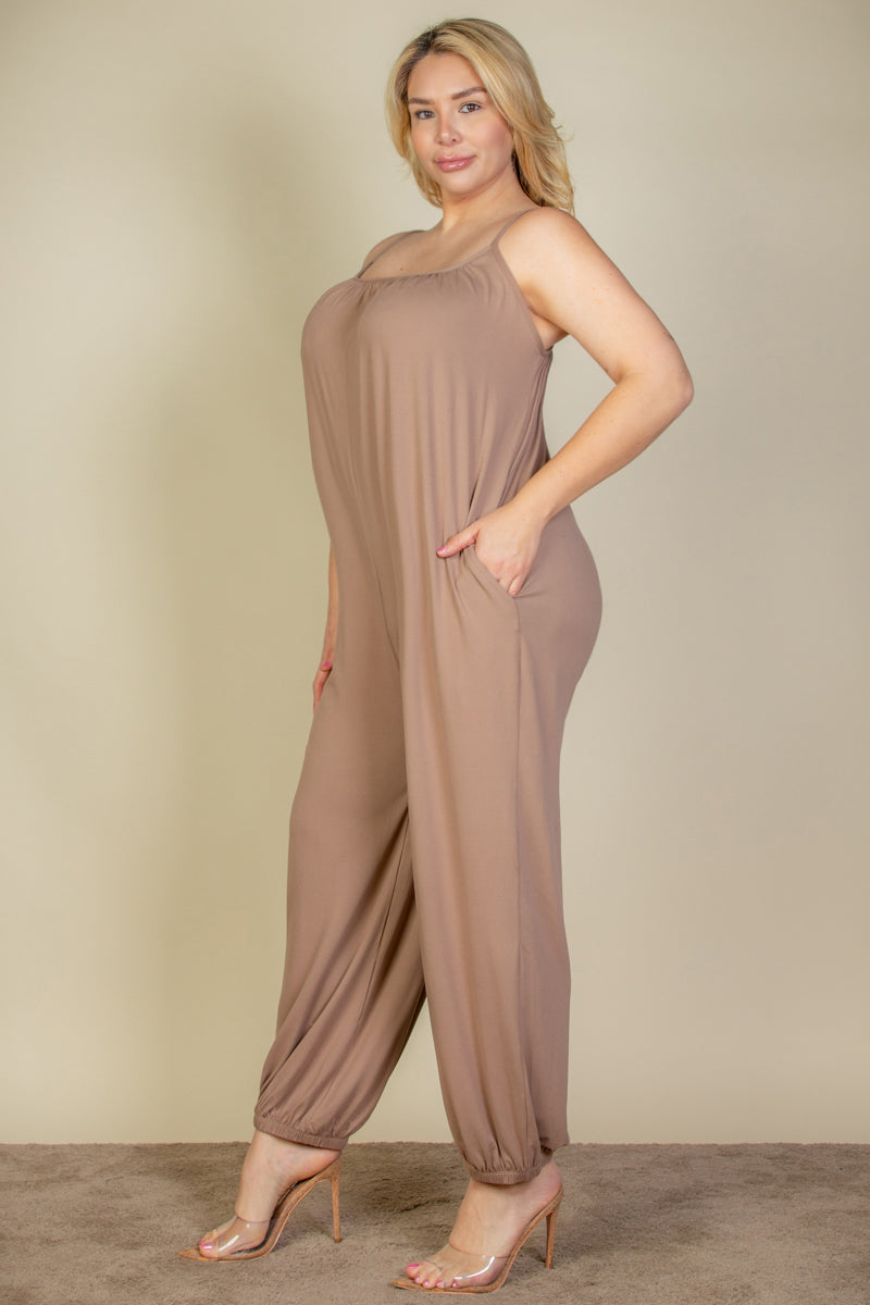 Plus Size Sleeveless Jogger Jumpsuit - Wholesale Capella Apparel