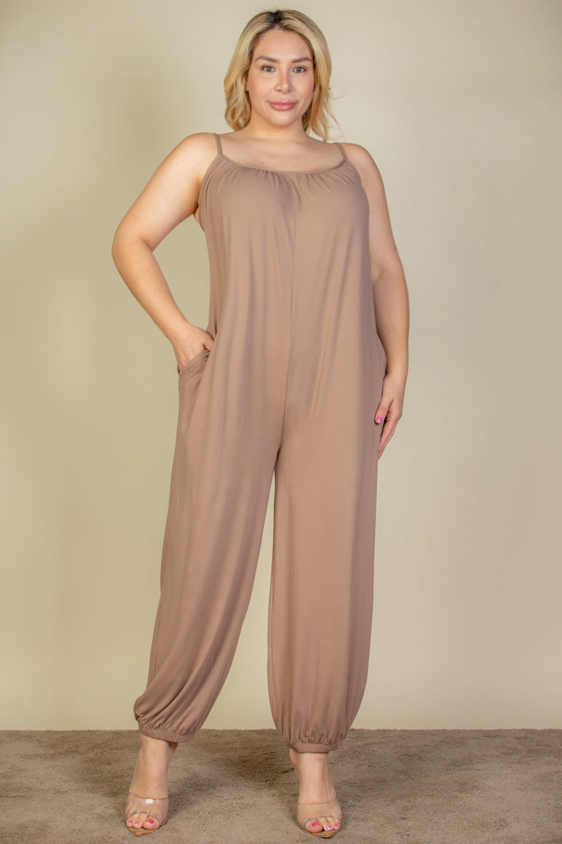 Plus Size Sleeveless Jogger Jumpsuit - Wholesale Capella Apparel