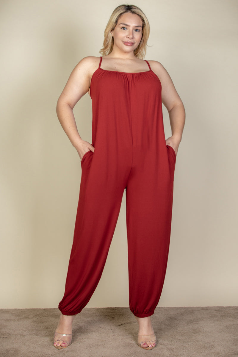 Plus Size Sleeveless Jogger Jumpsuit - Wholesale Capella Apparel