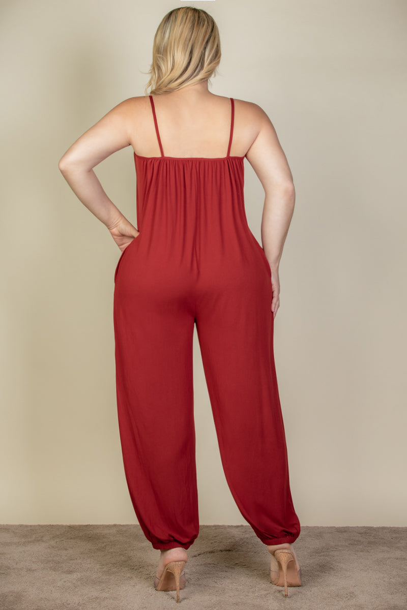 Plus Size Sleeveless Jogger Jumpsuit - Wholesale Capella Apparel