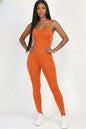 Criss-Cross Open Back Bodycon Jumpsuit