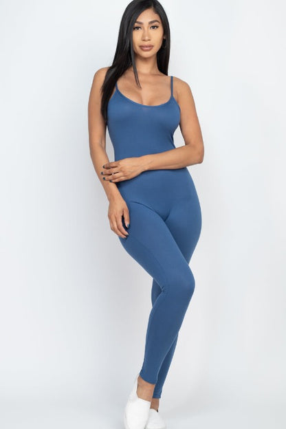 Solid Bodycon Cami Jumpsuit - Wholesale Capella Apparel