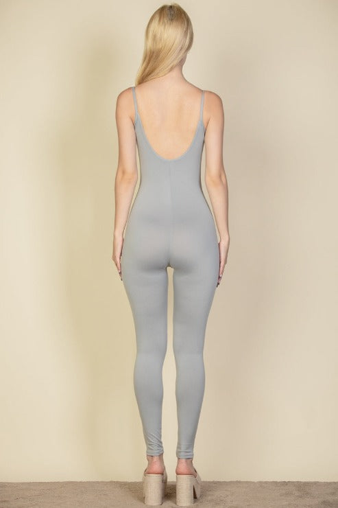 Solid Bodycon Cami Jumpsuit - Wholesale Capella Apparel