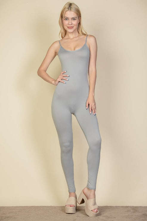 Solid Bodycon Cami Jumpsuit - Wholesale Capella Apparel