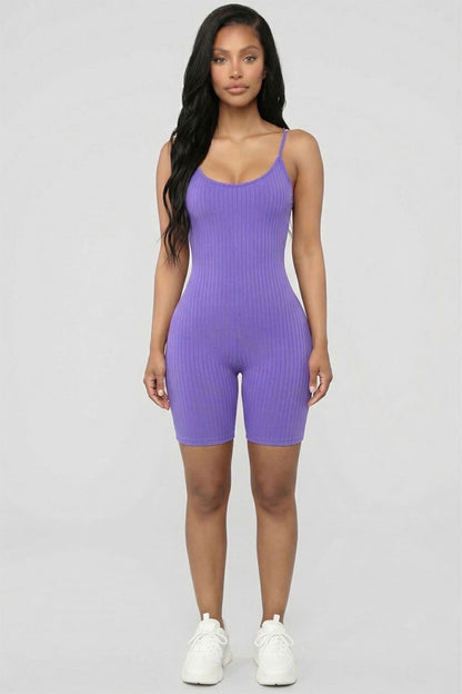 Ribbed Bodycon Romper