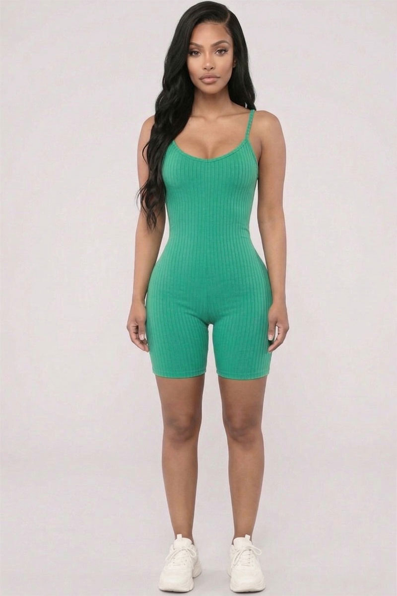 Ribbed Bodycon Romper