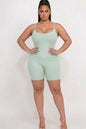 Plus Ribbed Bodycon Romper