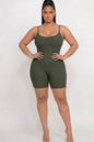 Plus Ribbed Bodycon Romper