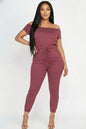 Two-way Shoulder Drawstring Jumpsuit