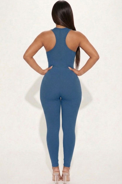 Racer Back Bodycon Jumpsuit