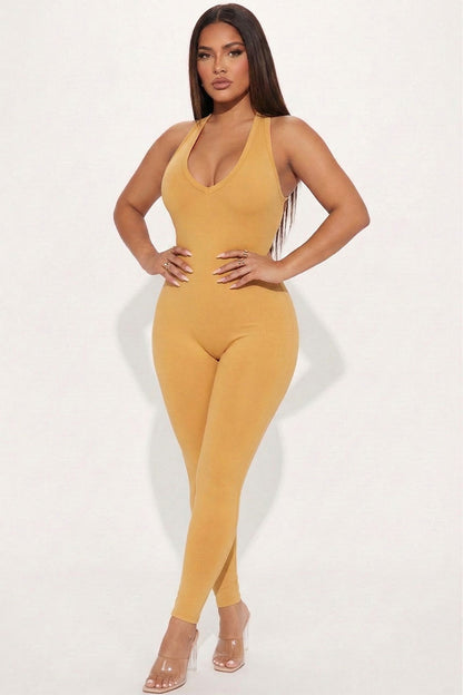 Racer Back Bodycon Jumpsuit (CAPELLA)