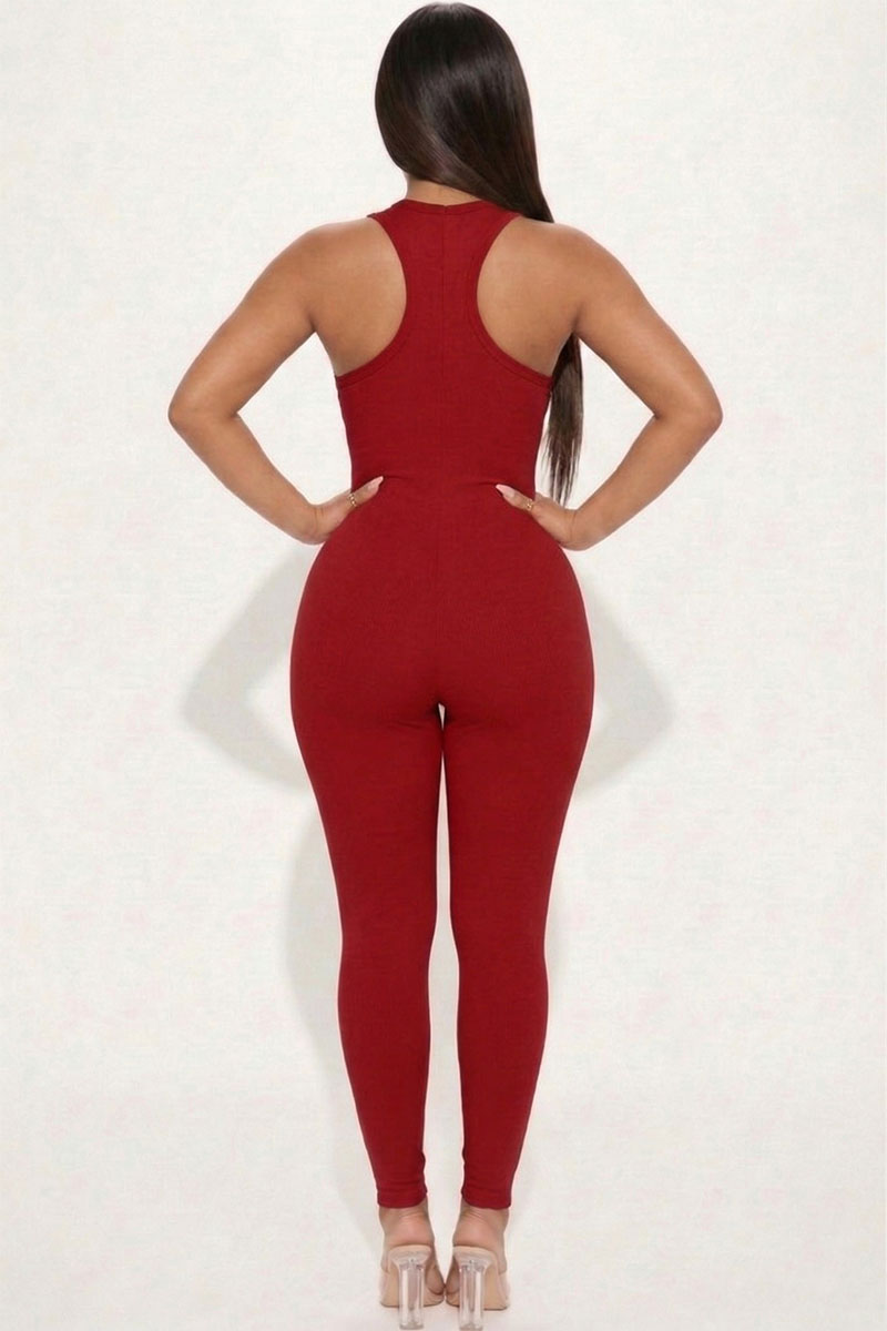 Racer Back Bodycon Jumpsuit