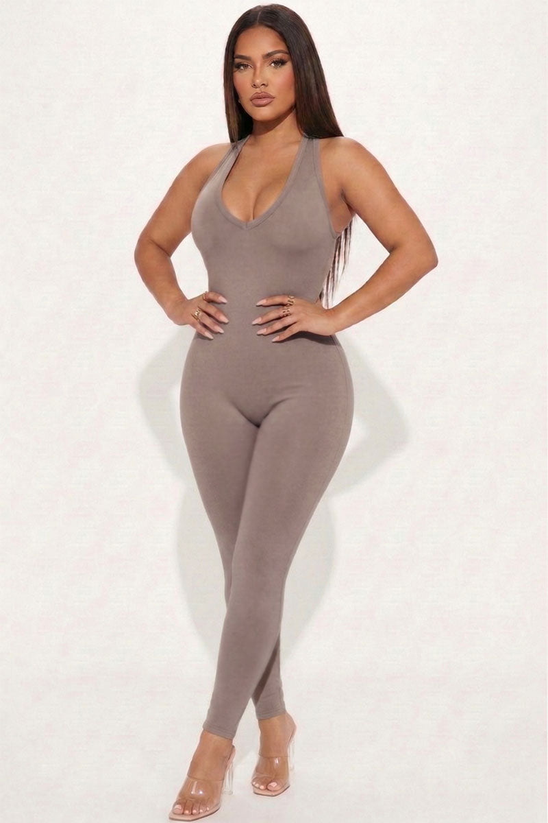 Racer Back Bodycon Jumpsuit (CAPELLA)