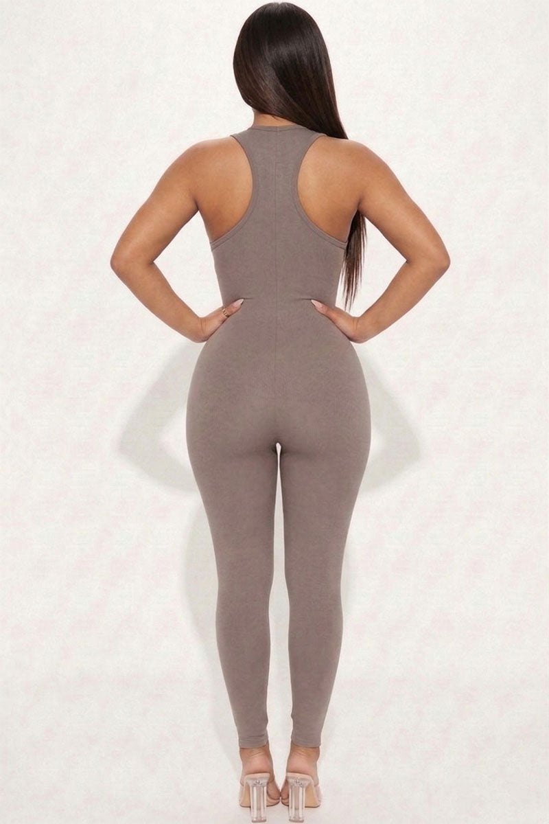 Racer Back Bodycon Jumpsuit