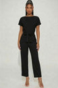 Tie Waist Relaxed Jumpsuit
