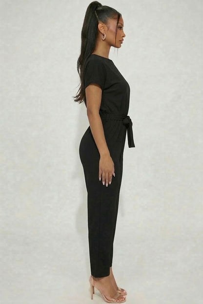 Tie Waist Relaxed Jumpsuit