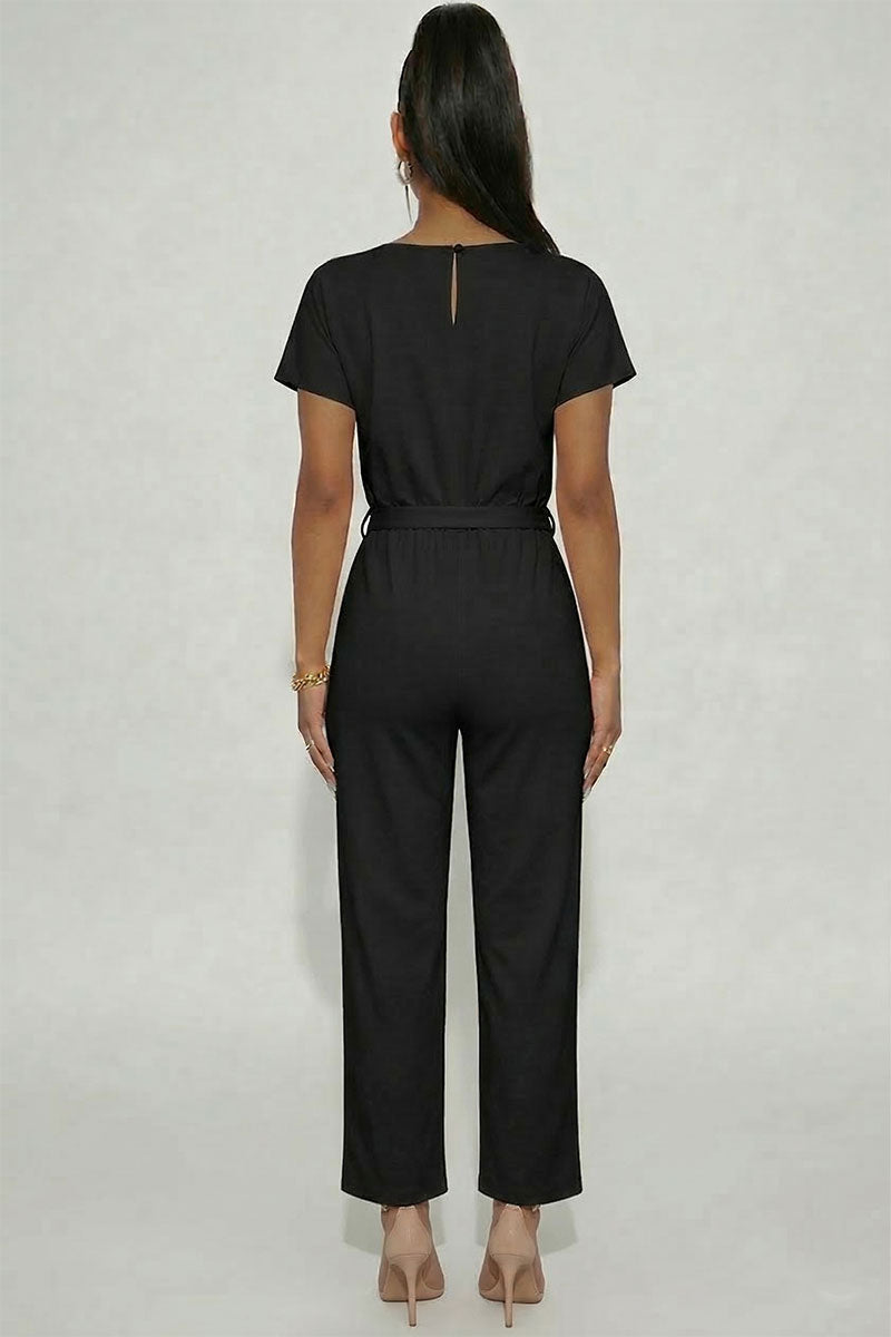 Tie Waist Relaxed Jumpsuit