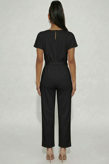 Tie Waist Relaxed Jumpsuit