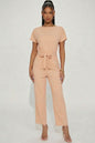 Tie Waist Relaxed Jumpsuit