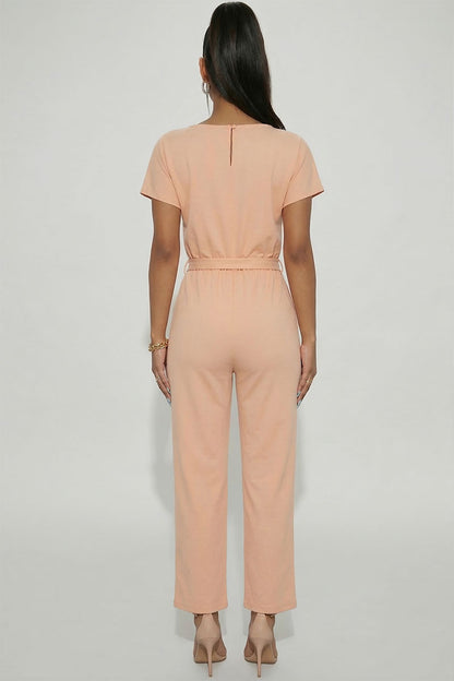 Tie Waist Relaxed Jumpsuit