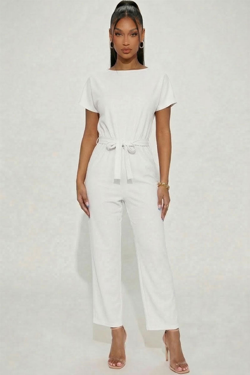 Tie Waist Relaxed Jumpsuit