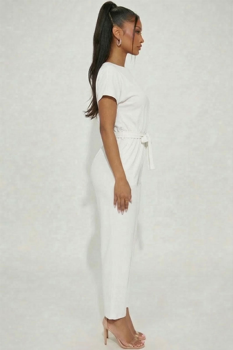 Tie Waist Relaxed Jumpsuit
