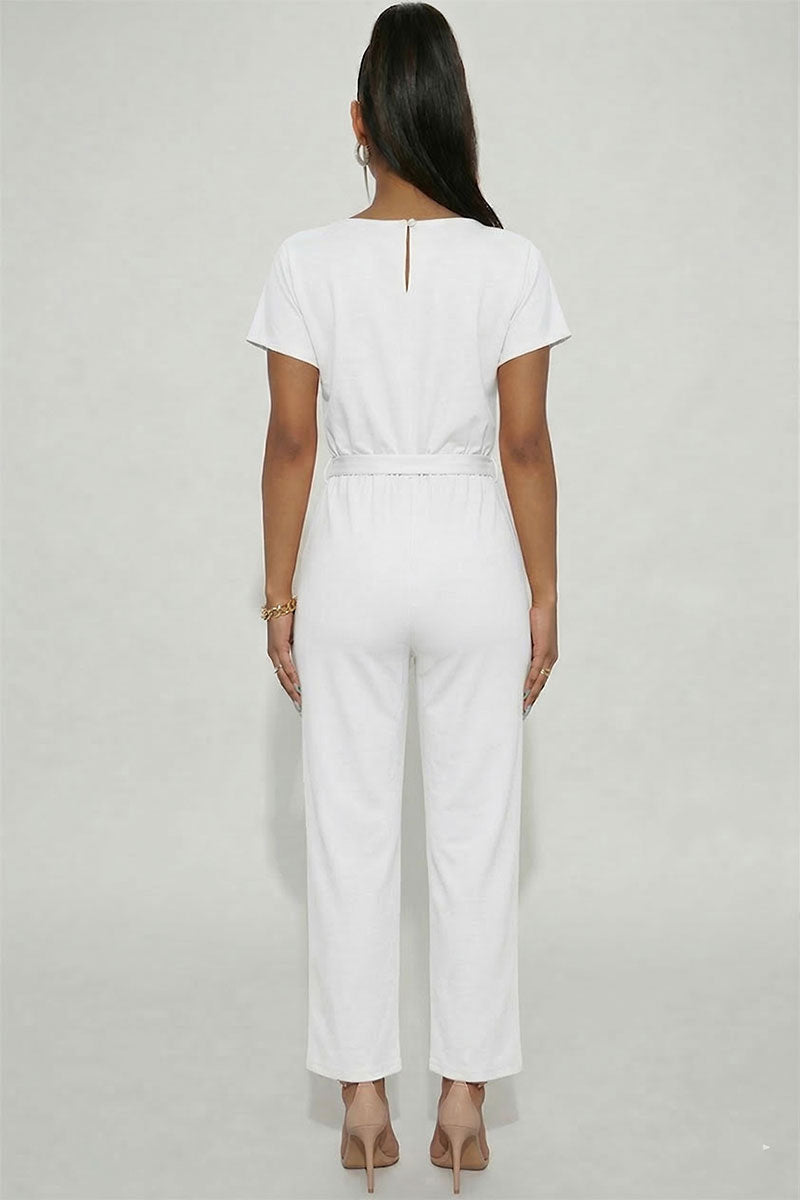 Tie Waist Relaxed Jumpsuit