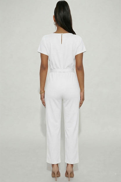 Tie Waist Relaxed Jumpsuit