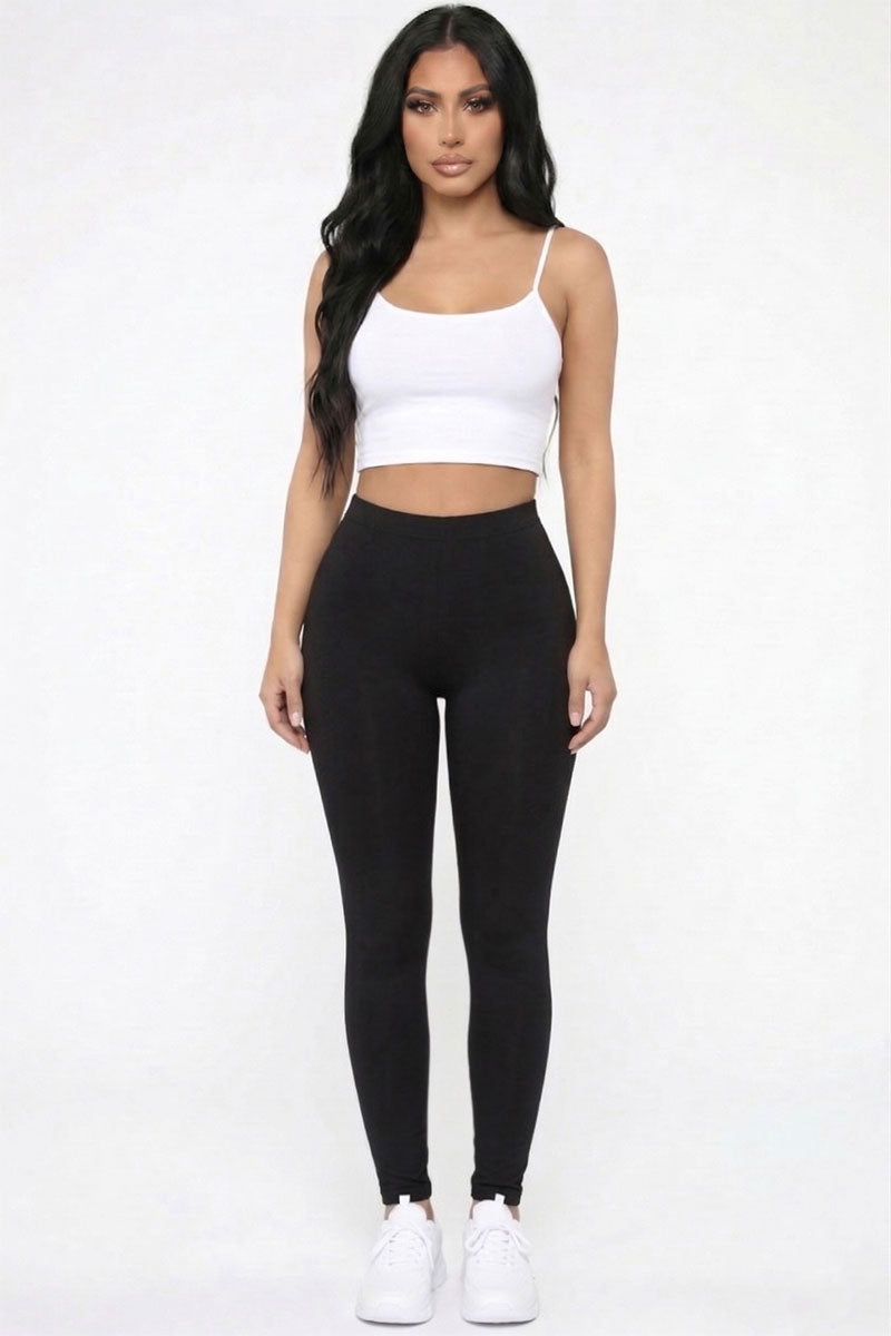 Solid High Waist Legging