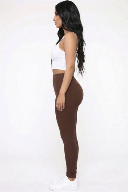 Solid High Waist Legging