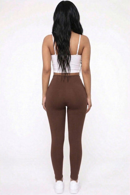Solid High Waist Legging