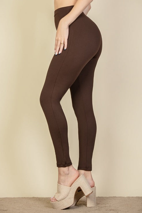 Solid High Waist Legging - Capella Apparel