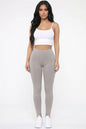 Solid High Waist Legging