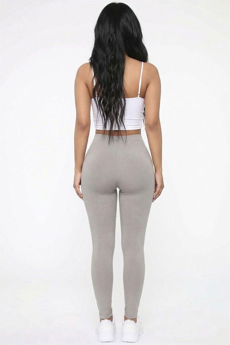 Solid High Waist Legging