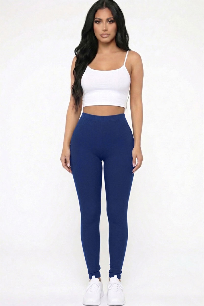 Solid High Waist Legging
