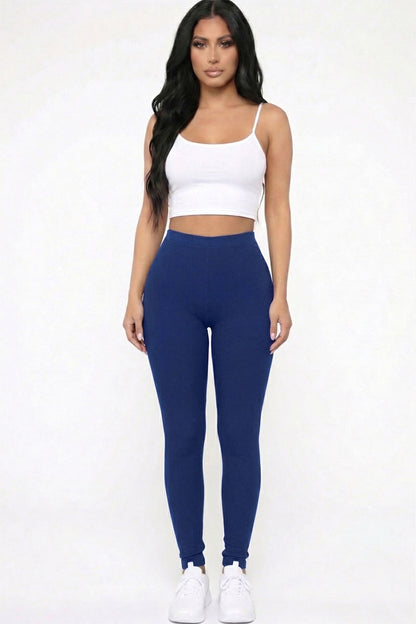 Solid High Waist Legging